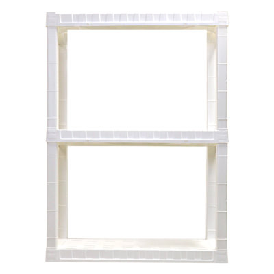 Nandor 3-Tier Heavy Duty Storage Shelving Unit, Freestanding Garage & Pantry Storage Rack, 30" W x 14" D x 39" H, White