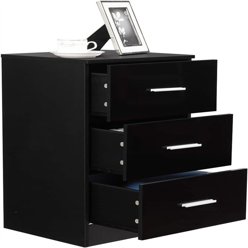 37cm W Manufactured Wood Bedside Table