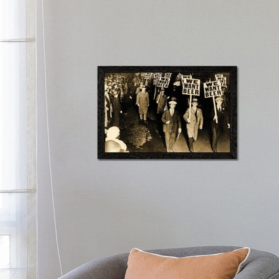 Protest Against Prohibition, New Jersey. 1931 by American Photographer - Floater Frame Print on Canvas