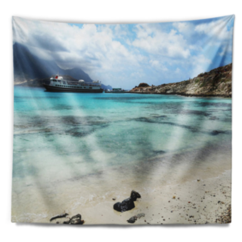 Tapisserie «Seascape Blue Crete Island» en Grèce, H 32 po x l 39 po