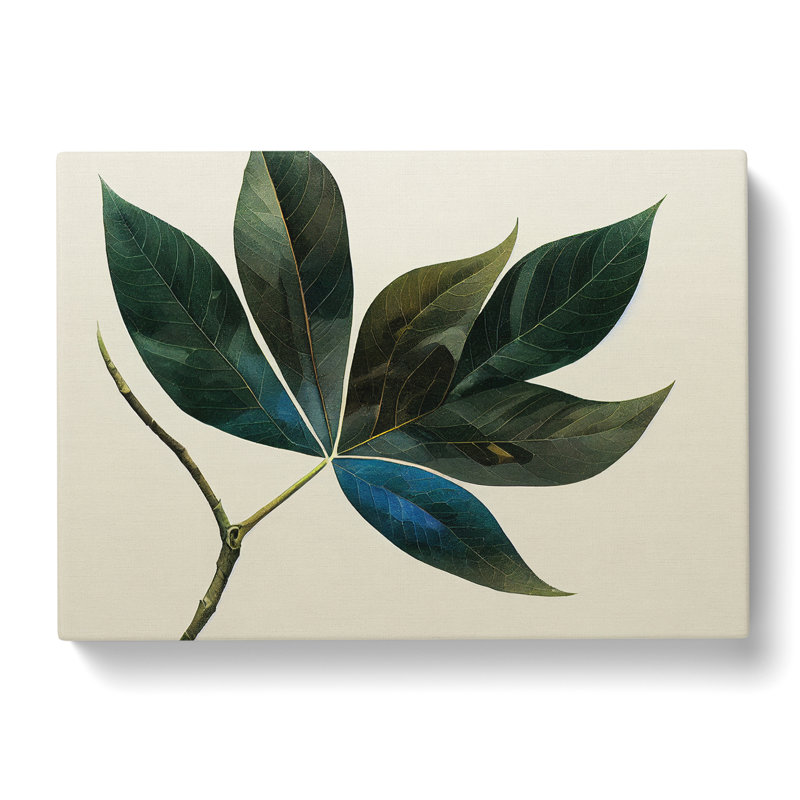 Serene Leaf - Wrapped Canvas, 40cm H x 60cm W x 3cm D