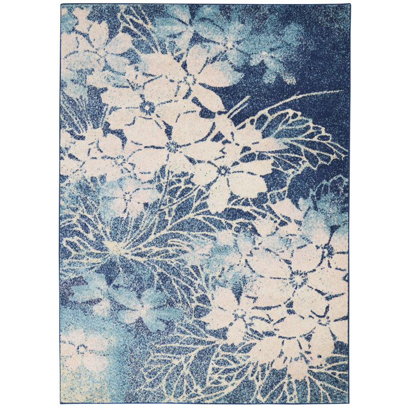 Tapis bleu marine, Rectangle 5 pi 3 po x 7 pi 3 po