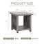 Table d'appoint d'extérieur carrée en aluminium à 2 niveaux-114222589
