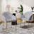Heckstall 19'' H Fabric Upholstered Metal Armchair-1587828337