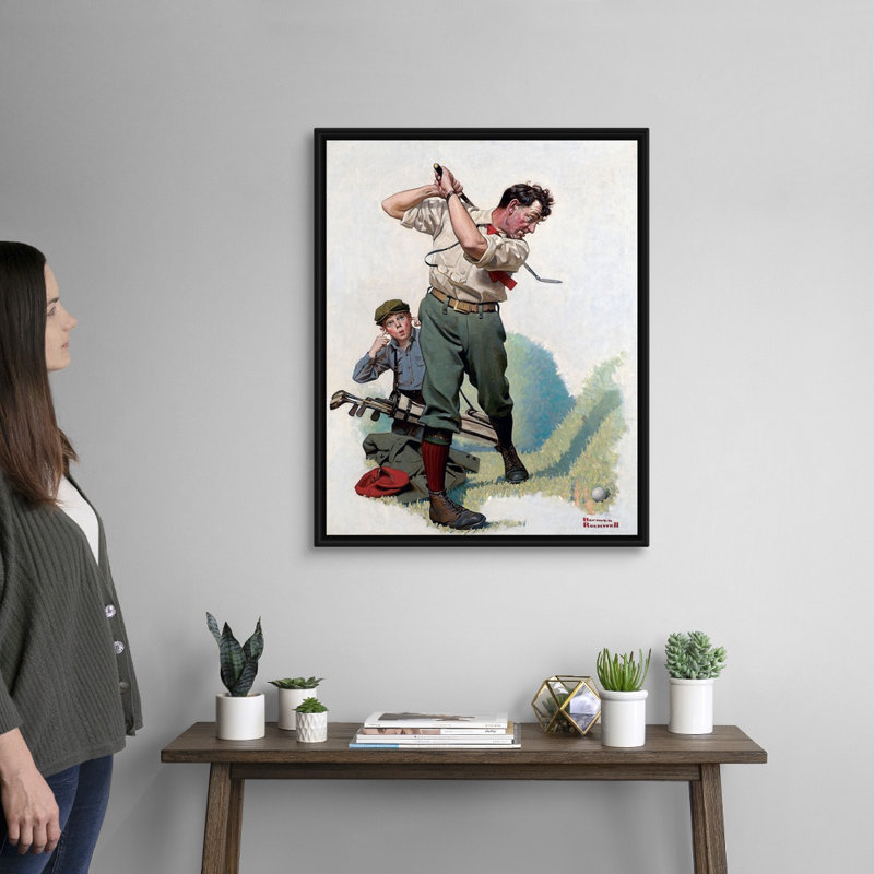 Art mural sur toile Norman Rockwell, H 32 po x l 26 po x P 1,75 po, Cadre flottant noir
