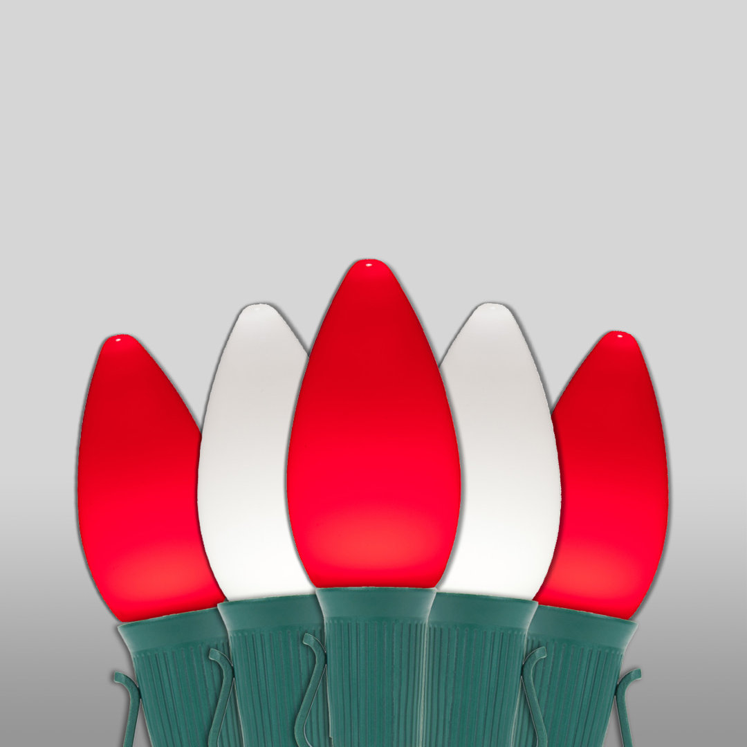 Smooth C7 Shatterproof OptiCore LED Christmas String Lights Wintergreen Lighting 