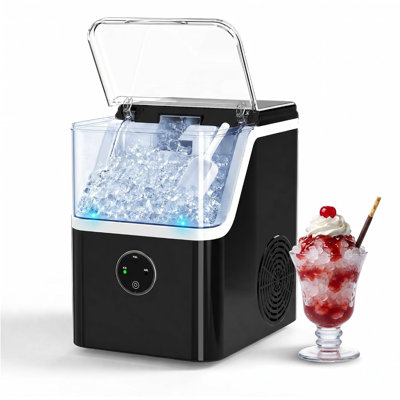 Machine à glaçons de comptoir 41,89 lb / jour, granules à croquer mous prêts pour la glace en 6 à 13 minutes, autonettoyant à une touche pour la cuisine à domicile