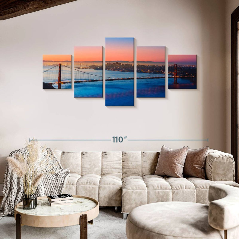 Gate Bridge Nightfall, 42" H x 92" W