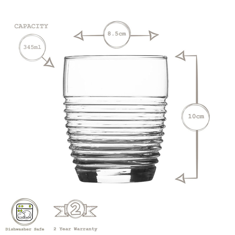 345ml Drinking Glass, 6