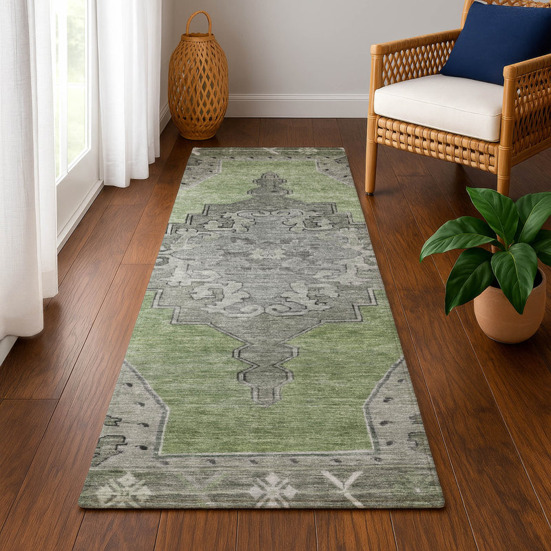 Premium Machine Washable Lubbers AMF1731 Global Rug, Runner 2'3" x 7'6"
