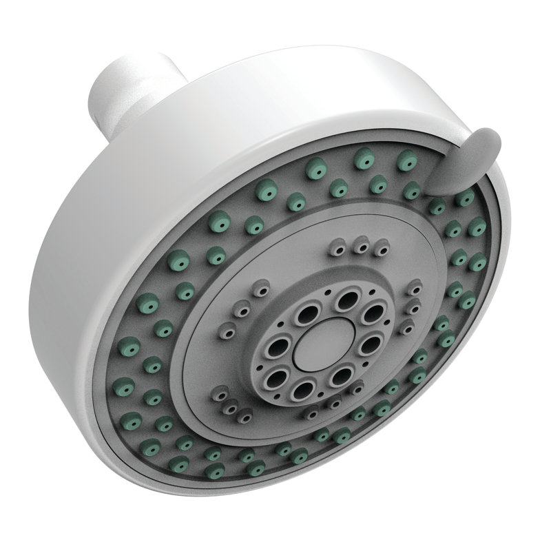 Multi Function Fixed Shower Head, Matte White