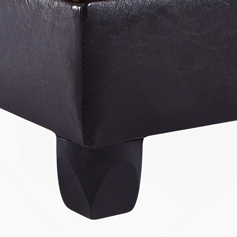 Elegant Chocolate Upholstered Ottoman