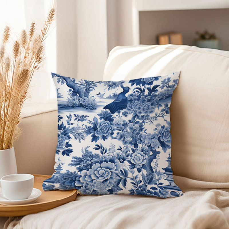 Animaux, style asiatique, motif chinois IV, oiseaux, H 16 po x l 16 po, Animaux, style asiatique, motif chinois IV