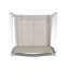 Tabourets 29,50 "avec structure en aluminium antirouille argenté, filet gris, ensemble de 2