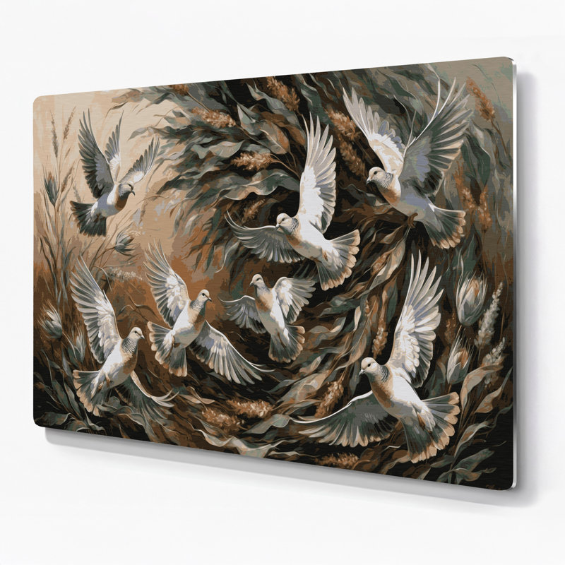 Oiseaux, art mural Cape Turtle Dove, H 144 po x l 216 po x P 0,05 po