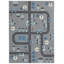 Town Children's carpet - carpet street play carpet for children's Room, Playroom - Mouse Blue-73416242