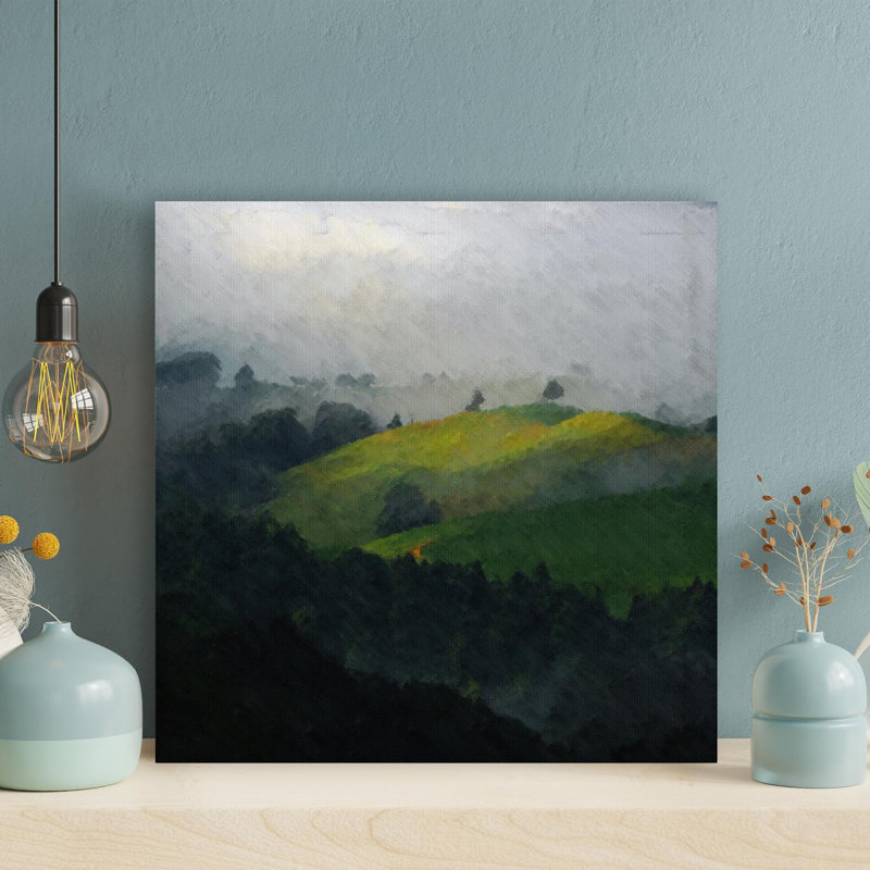 "Green Field", reproduction d'art graphique sur toile tendue 1 pièce, H 12 po x l 12 po