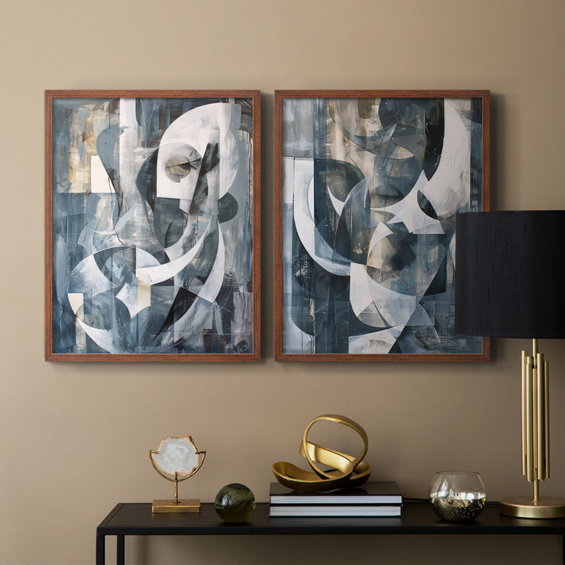 ABSTRACT Series CDLxxxi - reproduction encadrée de qualité supérieure - prête à être accrochée - aucun clou requis - aucun clou requis
