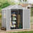6 ft. W x 4 ft. D Plastic Lean-To Storage Shed