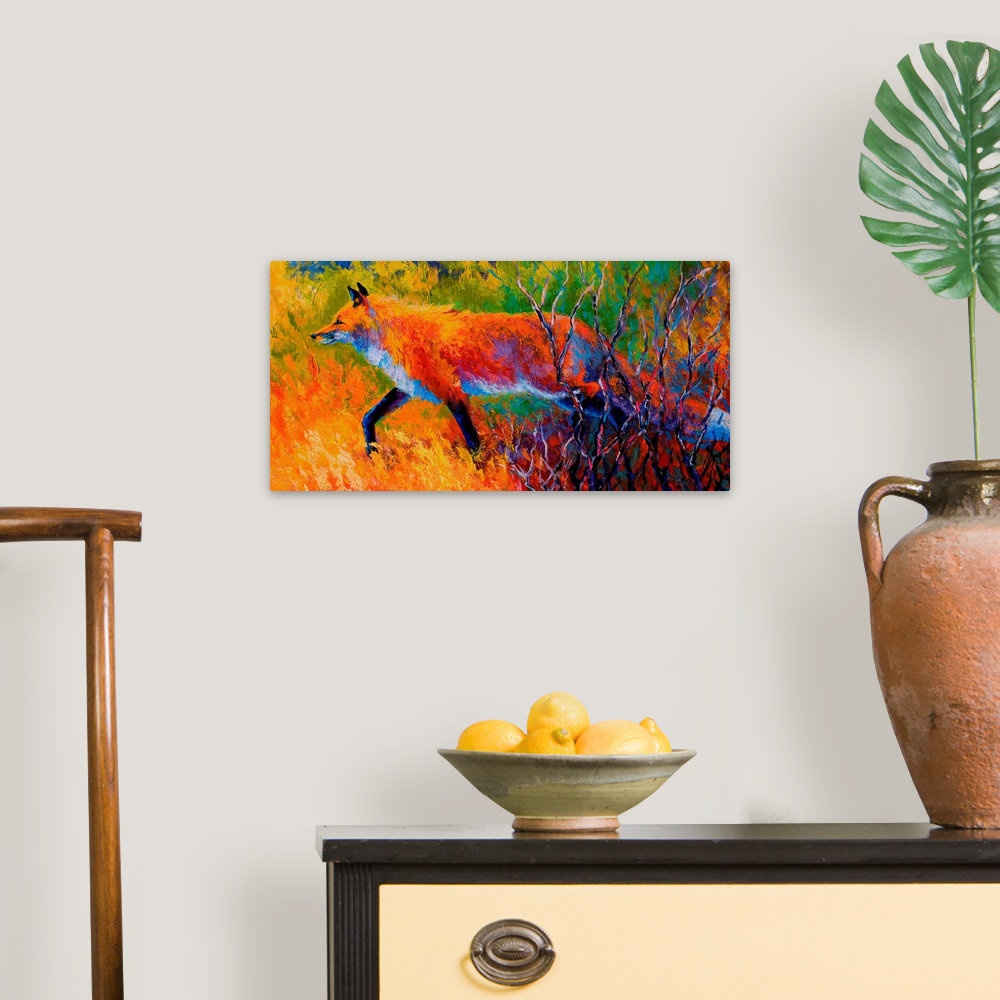 Siya Foxy by Marion Rose Painting Print on Wrapped Canvas Millwood Pines 