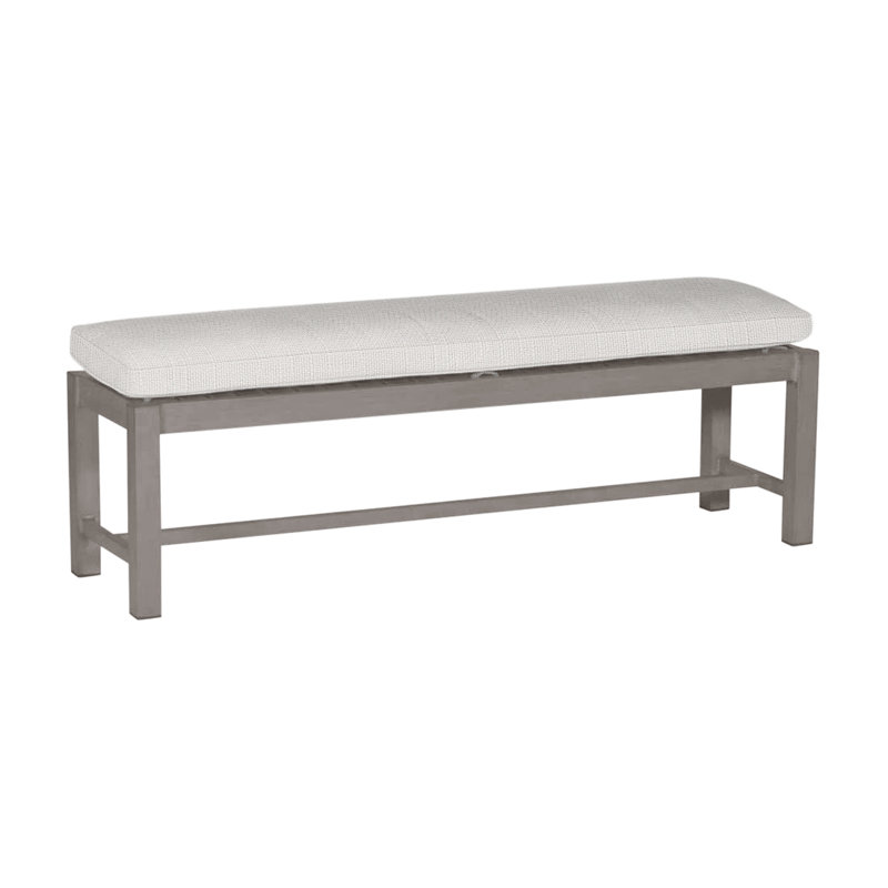 Banc en aluminium 60 po Club - Huître, Huître, Pas de soudure, Sunbrella® ‑ lin neige