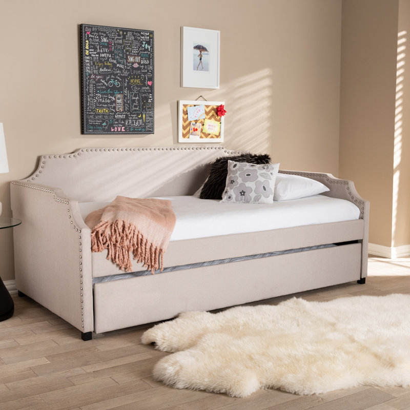 Upholstered Daybed, Beige