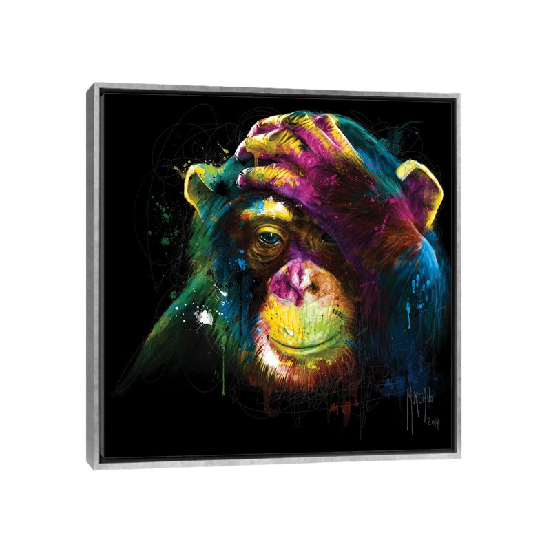 Reproduction d’art graphique, "Darwin preoccupations" par Patrice Murdock, Pas de tapis, H 18 po x l 18 po x 1,5 po