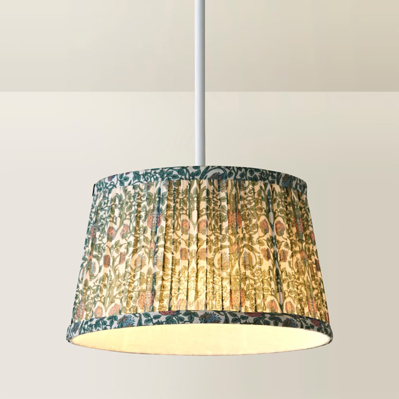 Coakley Linen Blend Empire Lamp Shade ( Slip-On ) in Blue, 15cm H x 25cm W x  25cm D
