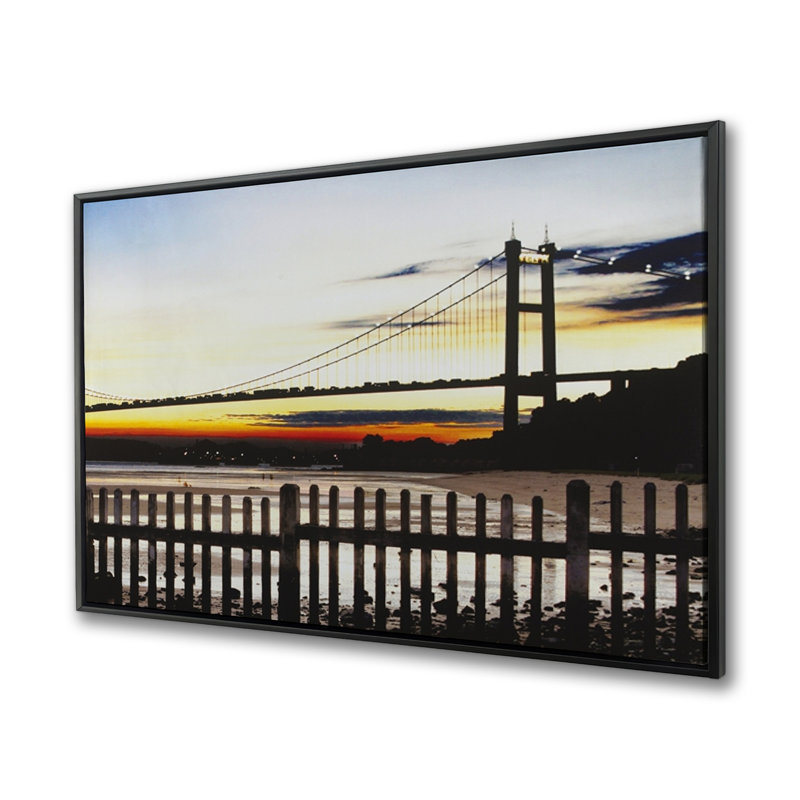 Pont par le coucher du soleil - Architecture sur toile encadrée pour la décoration intérieure