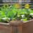 Rosan Wood Outdoor Elevated Planter with Wheels-1703357011