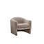 Chaise d'appoint de style contemporain en forme de U de conception compacte en tissu bouclé avec finition champignon et salon principal-801176389