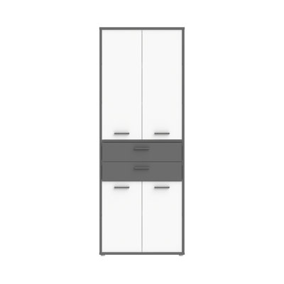Bibeau 4 Door Manufactured Wood Wardrobe