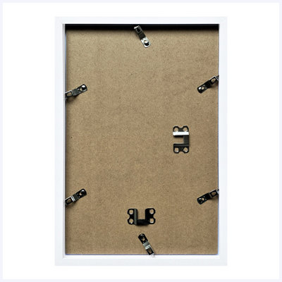 Cadre 10,2 po x 14,7 po en PVC blanc, présentoir mural, ensemble de 5, 4,51 lb