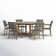 Fleur Round 6 - Person 63" Long Dining Set