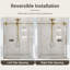 Cabine de douche et de baignoire sans cadre Modern, l 60 po x H 72 po, finition or brossé