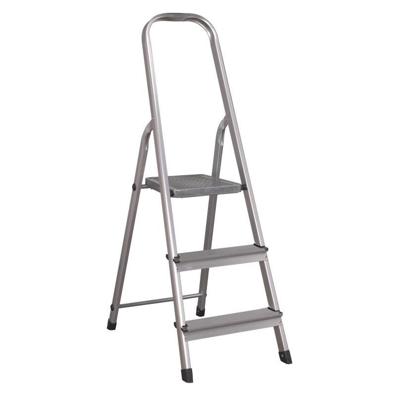 Crescentia 3- Step Aluminium Lightweight Folding Small Step Ladder