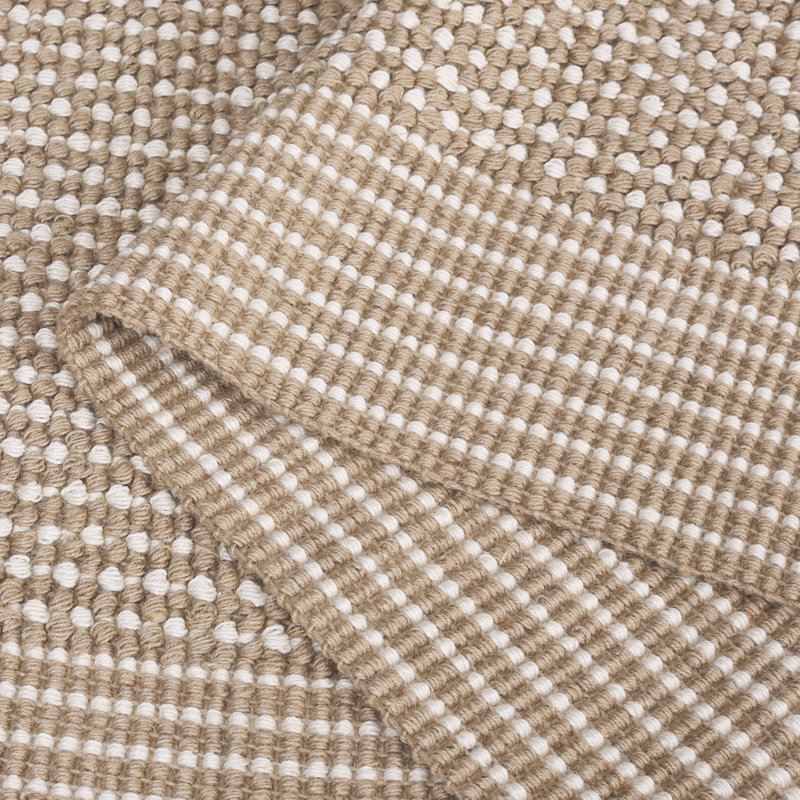 Tapis ivoire / beige tissé à la main erroll Pollux, Rectangle 4pi x 6 pi