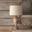 27.5" Resin Table Lamp With Oat Shade
