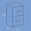 41cm Wide 2 -Drawer File Cabinet
