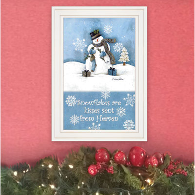 Trendy Snowman Framed Wall Art for Living Room, Home Wall Décor by Diane Kater