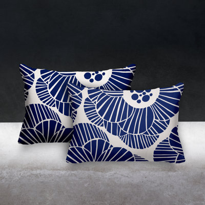  Polyester/Polyester Blend Lumbar Rectangular Indoor/Outdoor Pillow Cover & Insert