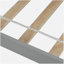 Lit plateforme en bois simple, gris