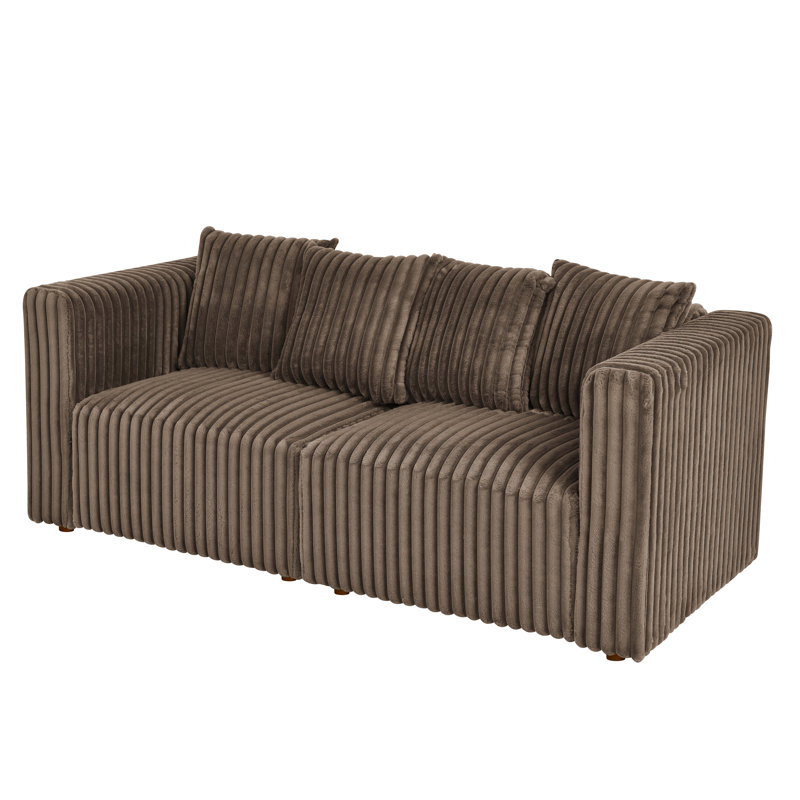 Causeuse CumDivock, Fausse fourrure brune foncée