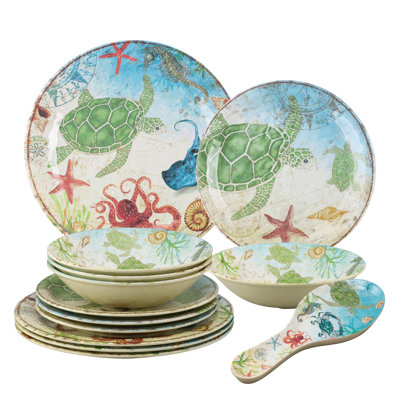 Slagle Piece Melamine Dinnerware Set - Service for 4