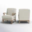 Fauteuil de ferme en polyester de 28 po avec pieds en bois massif Amilio-2020715109