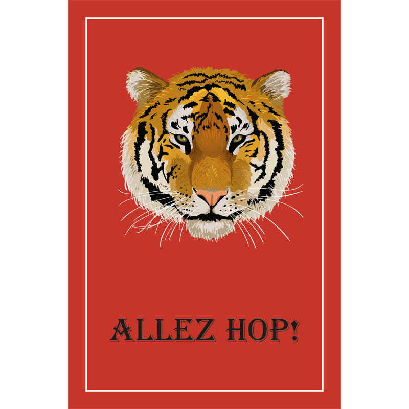Tiger Allez Hop! - Single Picture Frame Painting on Canvas, 120 cm H x 80 cm W