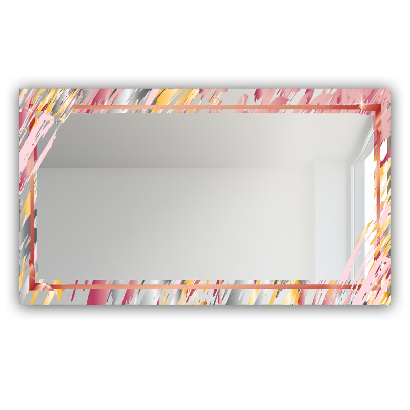 Miroir de salle de bain Glam, H 29,5 po x l 39,4 po, Glam moderne et contemporain