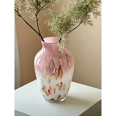 Gradient Hand Blown Art Glass Table Vase