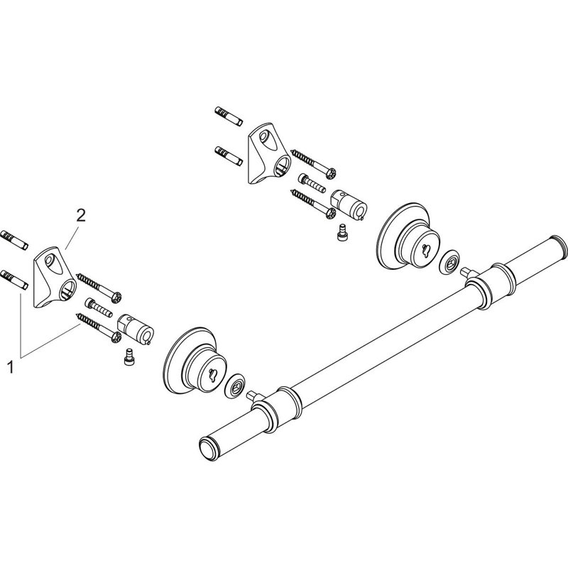 Montreux Towel Bar, Polished Nickel
