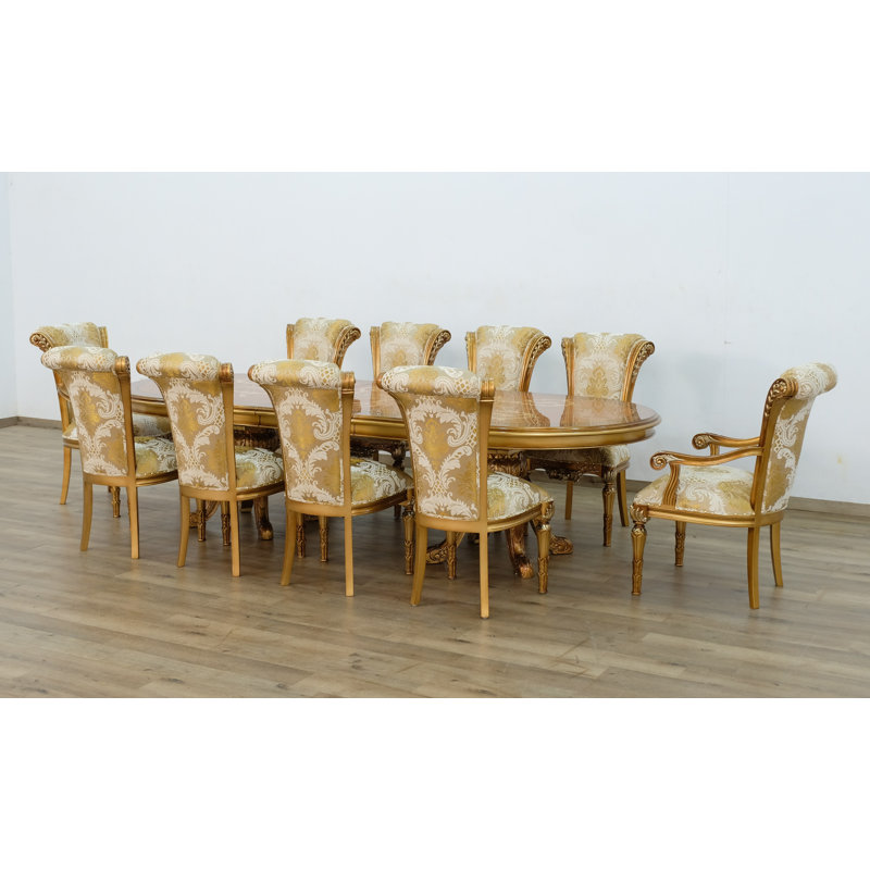 Maggiolini 9 - Piece Extendable Solid Wood Dining Set